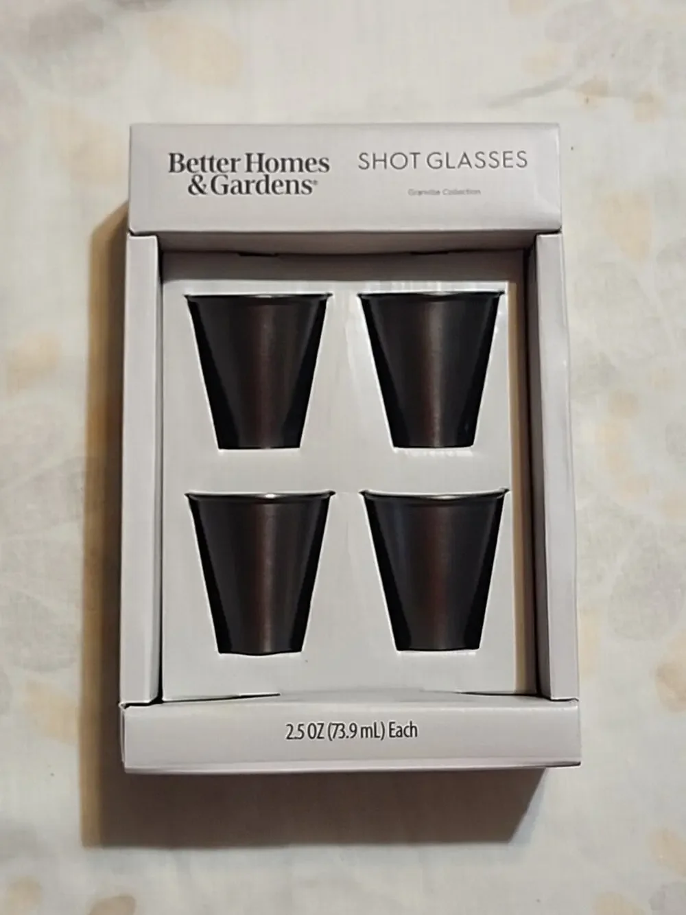4 Piece - Better Homes & Garden Granville Stainless Steel Shot Glasses